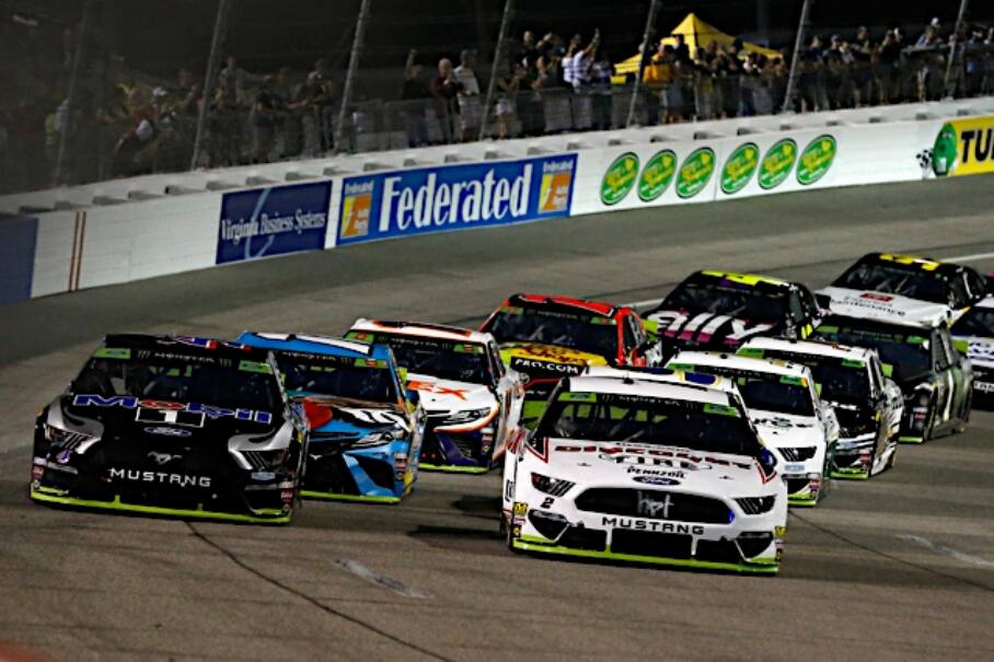 Ford Mustang drivers scored half of the top-10 finishes in NASCAR Cup action Saturday night. Ford Mustang drivers scored half of the top-10 finishes in NASCAR Cup action Saturday night.